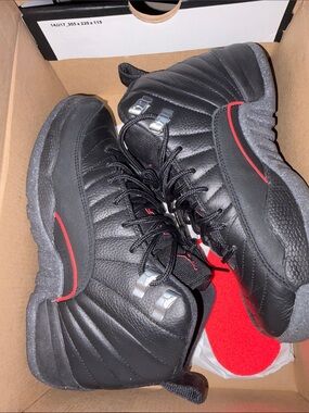 Nike Black with Red Accent Men's High-Top Sneakers